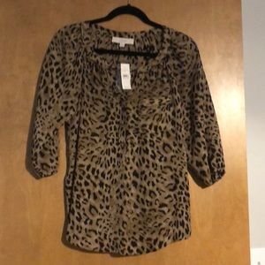 NWT Loft size small leopard print top